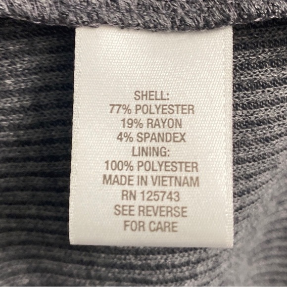 Dress Barn Heather Gray Long Sleeve Dress Size 14 NWT - Picture 8 of 10